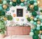 151Pcs Jungle Safari Balloon Garland Kit, Metallic Green Gold Tropical Balloons Arch Artificial Palm Leaves for Animal Dinosaur Two Wild One Birthday Baby Shower Decoration Boys Party Supplies